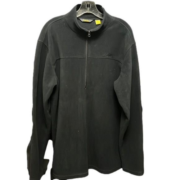 𝅺CABELA- black 3/4 zip pullover fleece - Picture 1 of 4